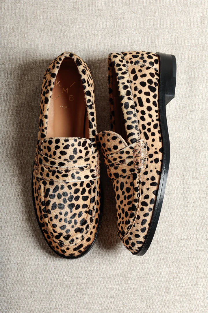 EMILIA CHEETAH – Mocasines planos de piel suave