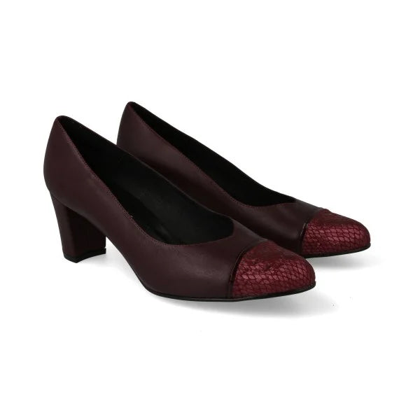 Zapatos de Tacón Úrsula (Zany) - Confort y Elegancia Española BURDEOS